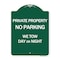 Signmission Private Property No Parking We Tow Day or Night, Green & White Alum Sign, 18" x 24", GW-1824-24620 A-DES-GW-1824-24620 - alternate 1